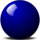 Blue Snooker Ball Vector Clipart
