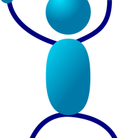 Blue Stickman vector clipart