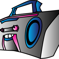 Boombox Vector Clipart face