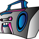 Boombox Vector Clipart face