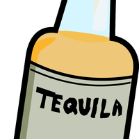 Bottle of Hard Tequila vector clipart