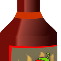 Bottle of hot sauce vector clipart