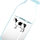 Bottle of Milk with Cow Vector Clipart