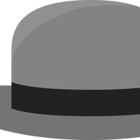 Bowler Hat Vector Clipart