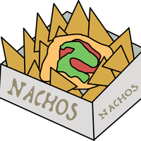 Box of Nachos Vector Clipart