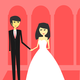 Bride and Groom Wedding Vector Graphics