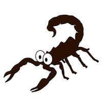 Brown Scorpion Vector Clipart