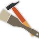 Brush and hammer Vector Clipart