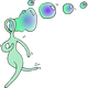 Bubble Ballerina Vector Clipart