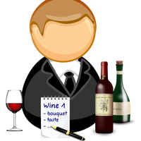 Businessman with wine