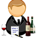 Businessman with wine