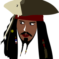 Captain Jack Sparrow Vector Clipart