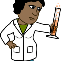 Cartoon Chemist scientist Vector Clipart
