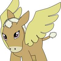 Cartoon Flying Pegasus Donkey vector clipart