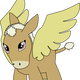Cartoon Flying Pegasus Donkey vector clipart