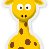 Cartoon Giraffe Vector Art