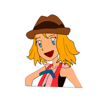 Cartoon Girl in Cowboy Hat vector clipart