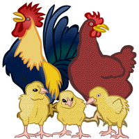 Chickens Vector Clipart
