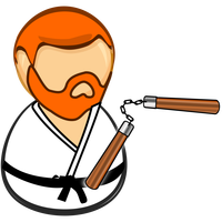 Chuck Norris Cartoon Vector Clipart