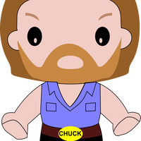 Chuck Norris Vector Cartoon Clipart