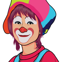 Clown face Vector clipart