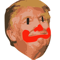 Clown in Chief, Donald Trump Face Vector Clipart