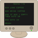 Code and stuff on a computer screen vector clipart