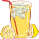 A cold glass of lemonade vector graphic