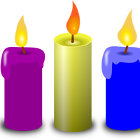 Colored Candles Vector Clipart