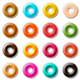 Colored Donuts Vector Clipart
