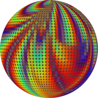Colored Dotted Sphere Vector Clipart