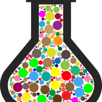 Colorful Chemistry Beaker Vector Clipart