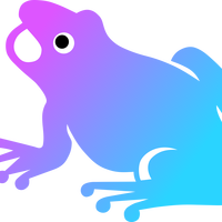 Colorized Frog Vector Clipart