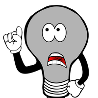 Confused Idea Lightbulb Vector Clipart