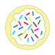 Cookie with Sprinkes Vector Art