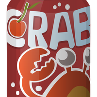Crab Soda Vector Clipart