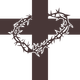 Cross and Thorns vector clipart