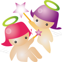 Cute Baby Angels Vector Art