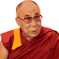 Dalai Lama Vector Clipart