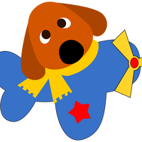 Dog on a plane vector files