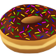 Donut with rainbow sprinkles