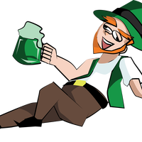 Drunk and Wasted Leprechuan Vector Clipart