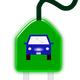 Electric Car on Plug vector clipart