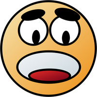 Emoji worried face vector clipart