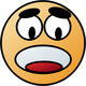 Emoji worried face vector clipart