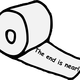 End is near Toilet Paper vector clipart
