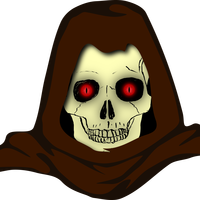 Evil Hooded Skull vector clipart