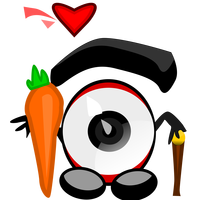 Eyeball and Carrot Love Vector Clipart