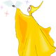 Fairy in Golden Robe vector Clipart