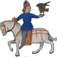 Falconer on Horseback vector clipart